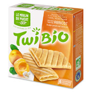 Бисквиты TwiBio Abricot с абрикосовой начинкой, 150г ― Сеть магазинов "La Bio". Интернет-магазин биопродуктов.